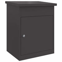 vidaXL Cassetta per pacchi Nero 44 x 35 x 59 cm Acciaio