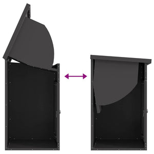 Cassetta per pacchi Nero 44 x 35 x 59 cm Acciaio 874940