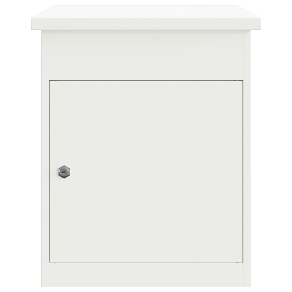 vidaXL Cassetta per pacchi Bianco 44 x 35 x 59 cm Acciaio