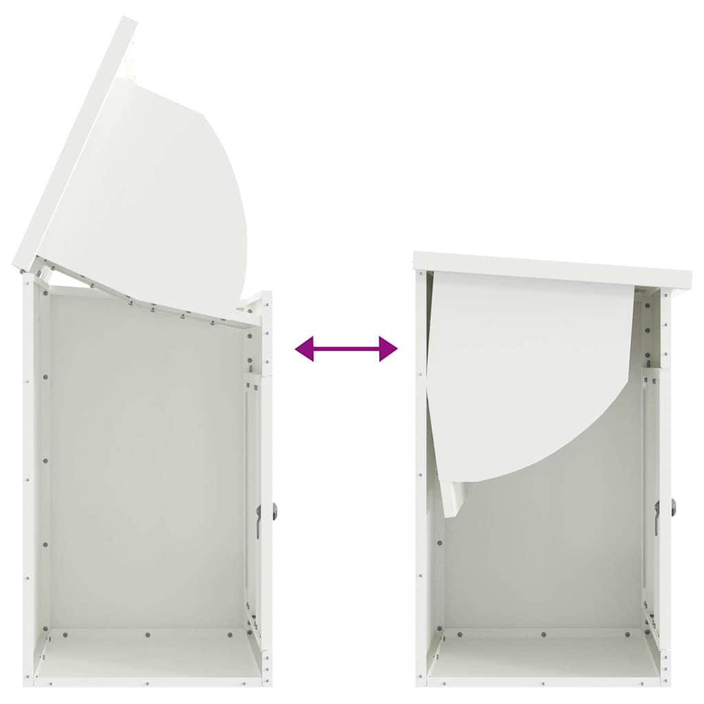 vidaXL Cassetta per pacchi Bianco 44 x 35 x 59 cm Acciaio