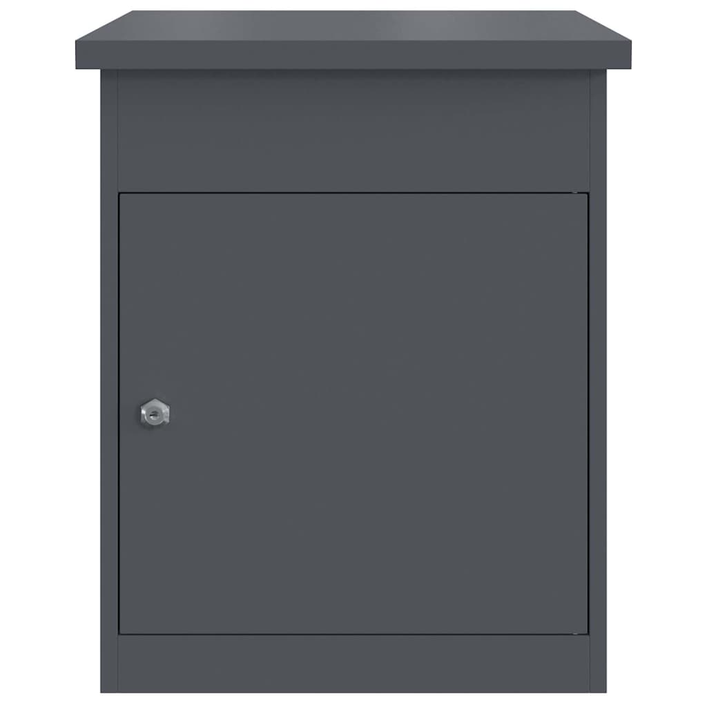 vidaXL Cassetta per pacchi Antracite 44 x 35 x 59 cm Acciaio