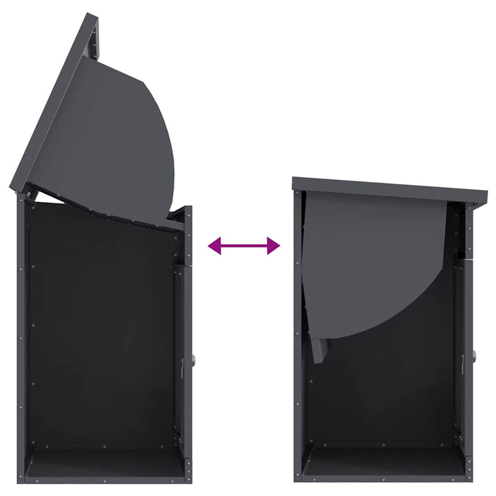 Cassetta per pacchi Antracite 44 x 35 x 59 cm Acciaio 874942