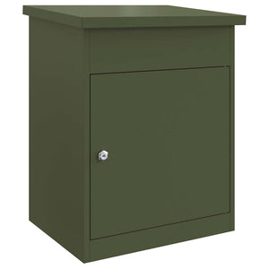 vidaXL Cassetta per pacchi Oliver verde 44 x 35 x 59 cm Acciaio