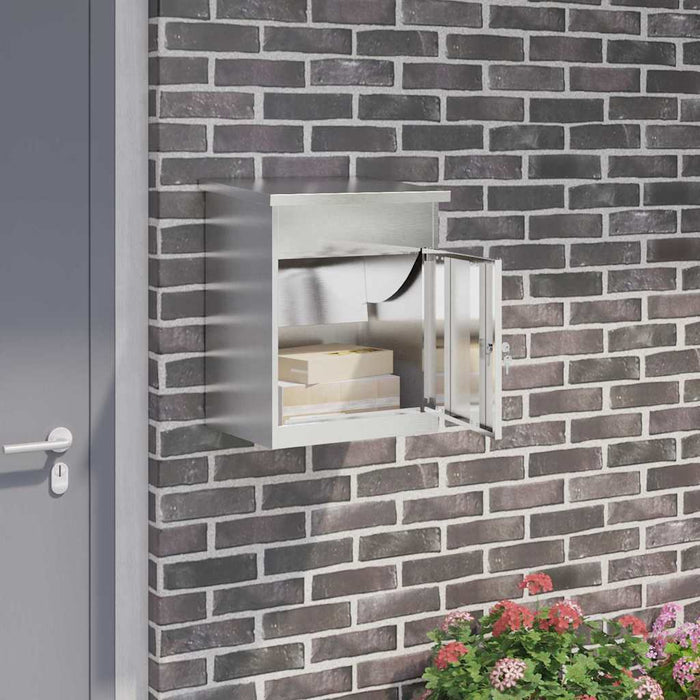 Cassetta per pacchi Nero 44 x 35 x 59 cm Acciaio inossidabile 874944