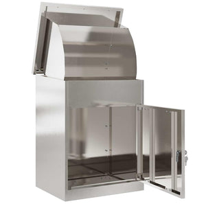 Cassetta per pacchi Nero 44 x 35 x 59 cm Acciaio inossidabile 874944