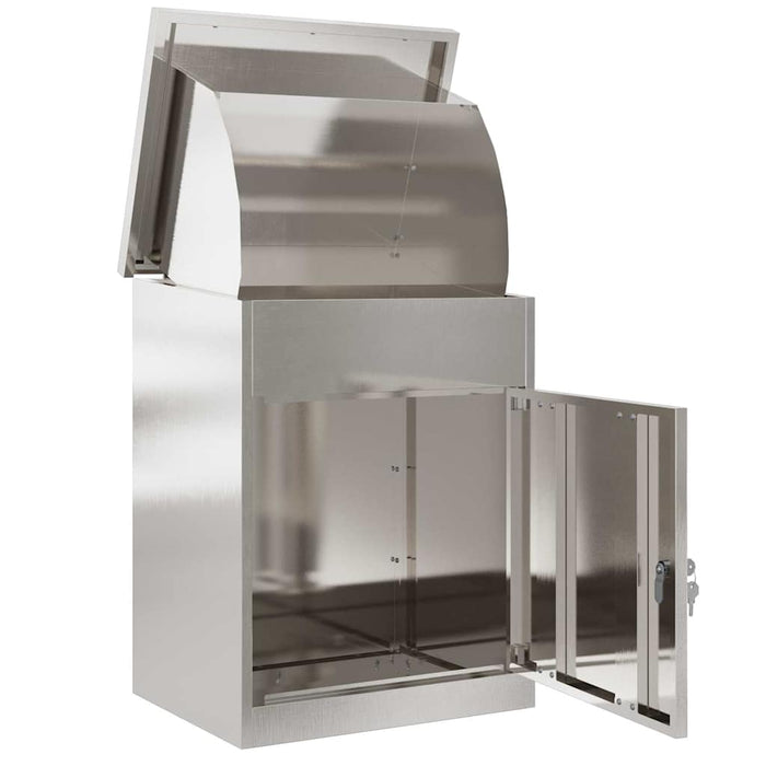 Cassetta per pacchi Nero 44 x 35 x 59 cm Acciaio inossidabile 874944