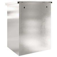 vidaXL Cassetta per pacchi Nero 44 x 35 x 59 cm Acciaio inossidabile