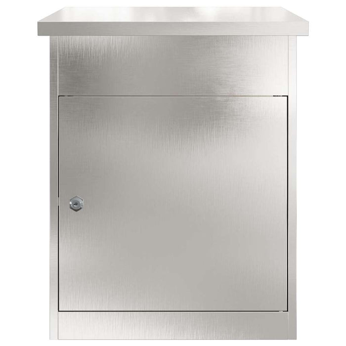 vidaXL Cassetta per pacchi Nero 44 x 35 x 59 cm Acciaio inossidabile