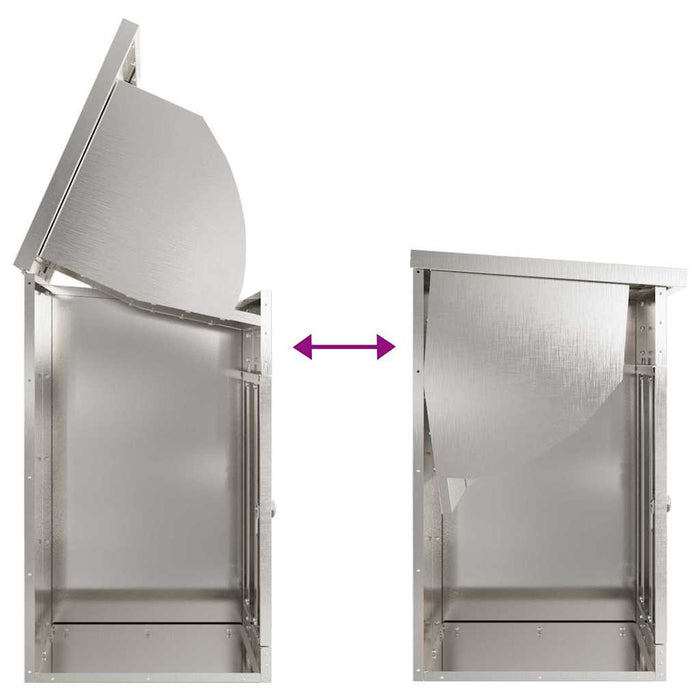 Cassetta per pacchi Nero 44 x 35 x 59 cm Acciaio inossidabile 874944