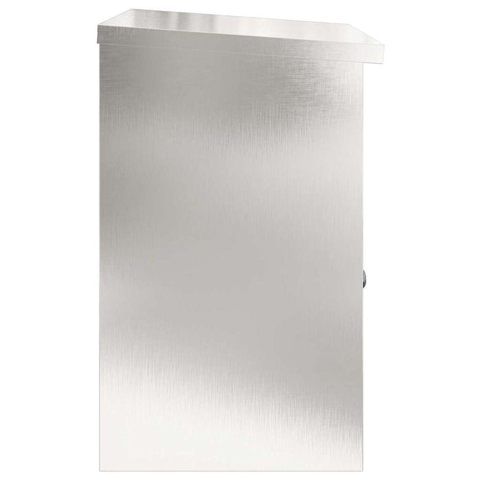 vidaXL Cassetta per pacchi Nero 44 x 35 x 59 cm Acciaio inossidabile