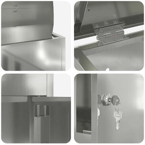 vidaXL Cassetta per pacchi Nero 44 x 35 x 59 cm Acciaio zincato