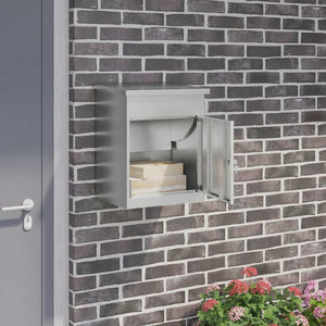 vidaXL Cassetta per pacchi Nero 44 x 35 x 59 cm Acciaio zincato