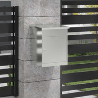 vidaXL Cassetta per pacchi Nero 44 x 35 x 59 cm Acciaio zincato