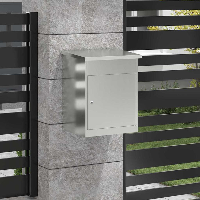 vidaXL Cassetta per pacchi Nero 44 x 35 x 59 cm Acciaio zincato
