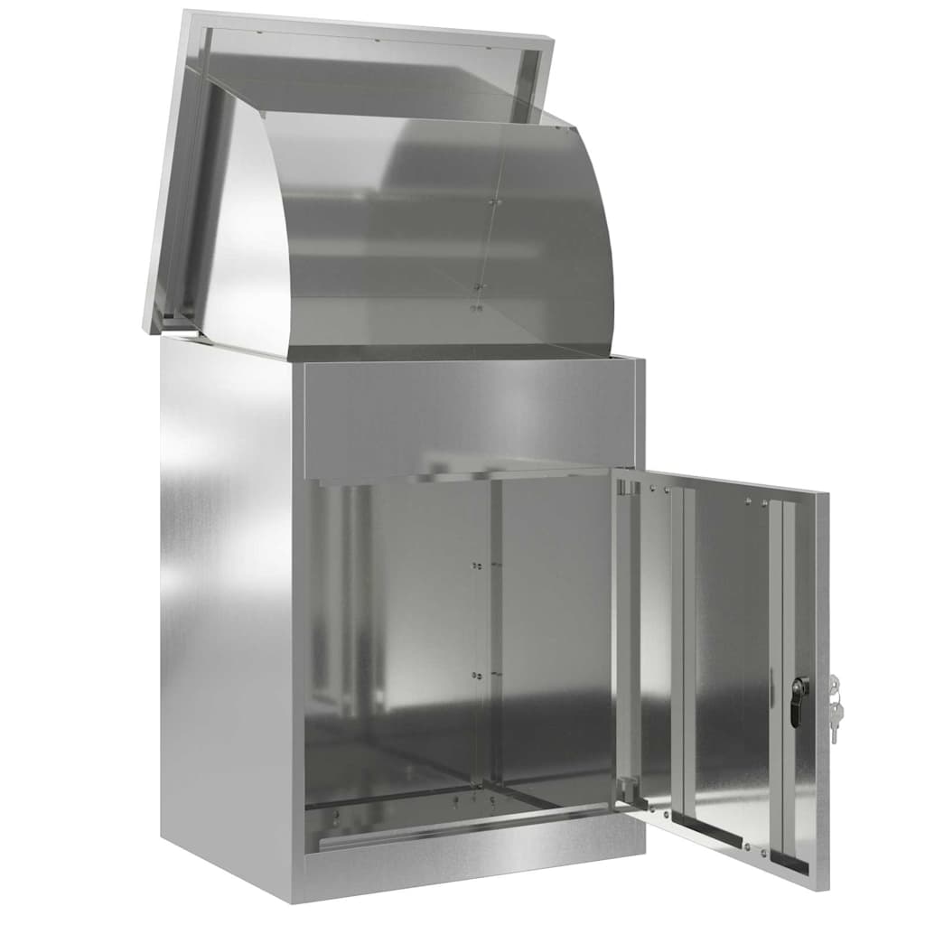 vidaXL Cassetta per pacchi Nero 44 x 35 x 59 cm Acciaio zincato