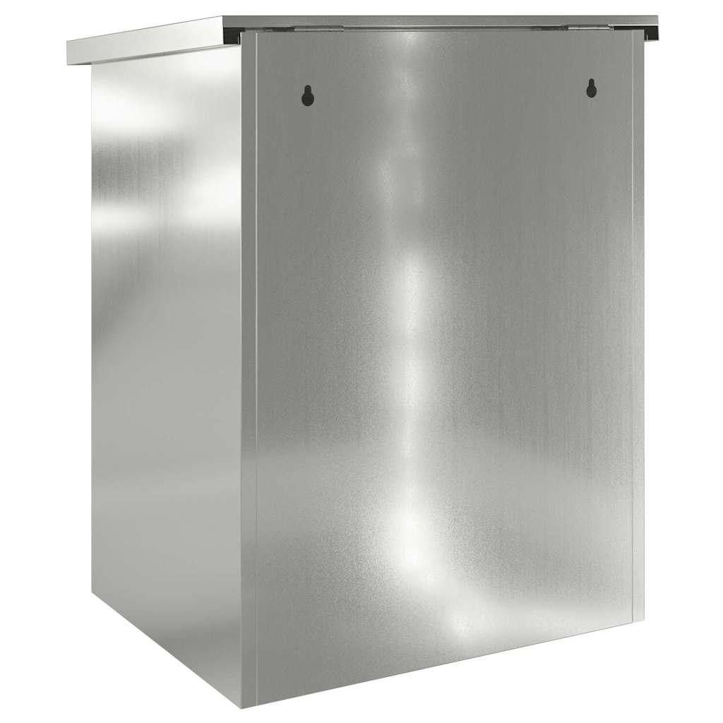 vidaXL Cassetta per pacchi Nero 44 x 35 x 59 cm Acciaio zincato