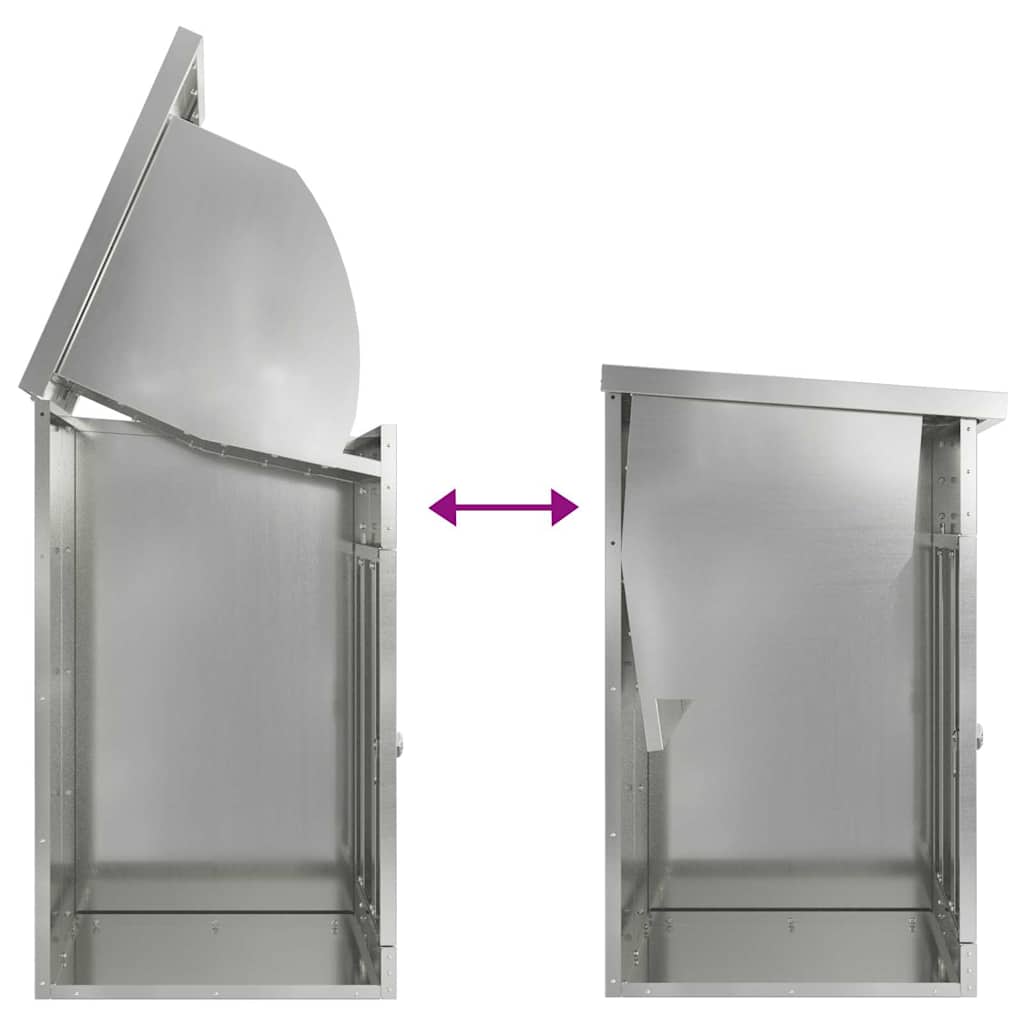 Cassetta per pacchi Nero 44 x 35 x 59 cm Acciaio zincato 874945