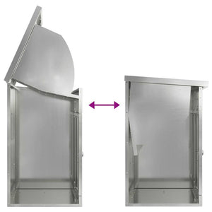 Cassetta per pacchi Nero 44 x 35 x 59 cm Acciaio zincato 874945