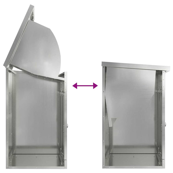 Cassetta per pacchi Nero 44 x 35 x 59 cm Acciaio zincato 874945