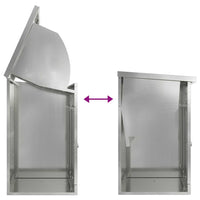 vidaXL Cassetta per pacchi Nero 44 x 35 x 59 cm Acciaio zincato