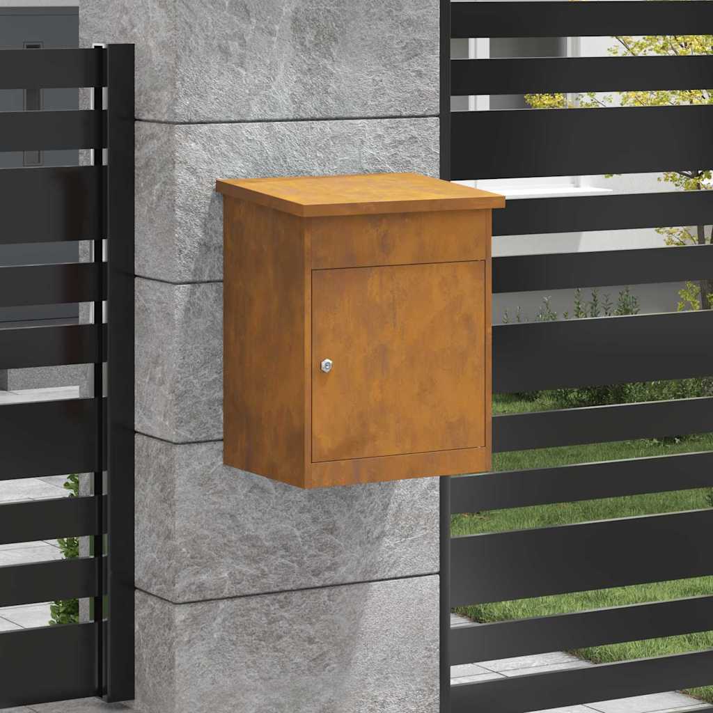 Cassetta per pacchi Ruggine 44 x 35 x 59 cm acciaio corten 874946