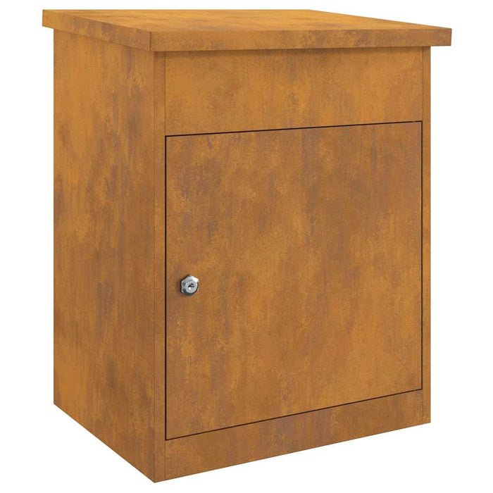 vidaXL Cassetta per pacchi Ruggine 44 x 35 x 59 cm acciaio corten