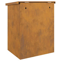 vidaXL Cassetta per pacchi Ruggine 44 x 35 x 59 cm acciaio corten