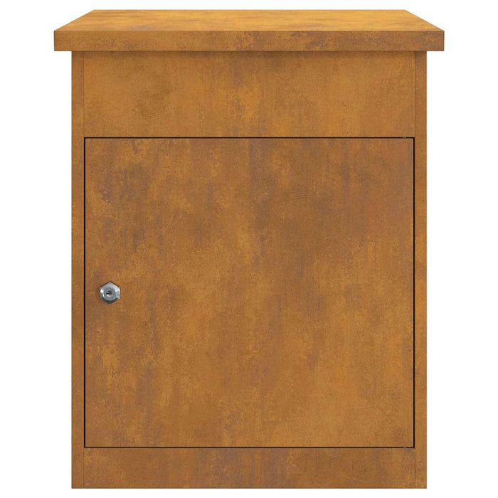 vidaXL Cassetta per pacchi Ruggine 44 x 35 x 59 cm acciaio corten