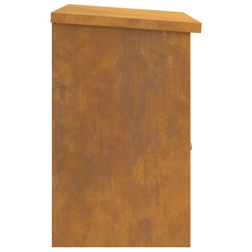 Cassetta per pacchi Ruggine 44 x 35 x 59 cm acciaio corten 874946