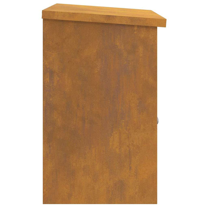 Cassetta per pacchi Ruggine 44 x 35 x 59 cm acciaio corten 874946