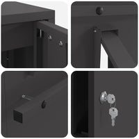 cassetta postalepastkastei Nero 30 x 23 x 55 cm Acciaio 874947