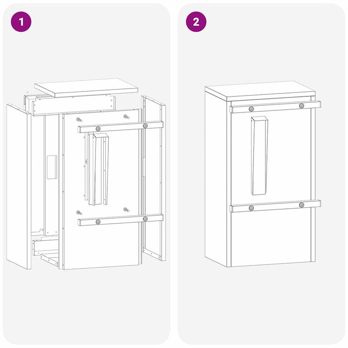 vidaXL cassetta postalepastkastei Nero 30 x 23 x 55 cm Acciaio