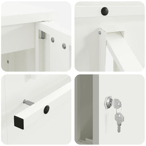 cassetta postalepastkastei Bianco 30 x 23 x 55 cm Acciaio 874948