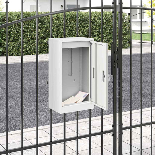 vidaXL cassetta postalepastkastei Bianco 30 x 23 x 55 cm Acciaio