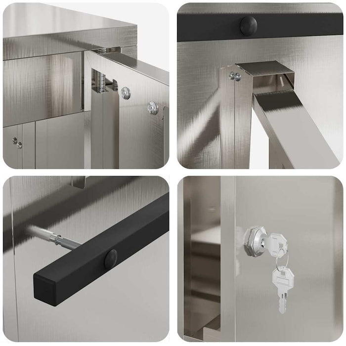 cassetta postalepastkastei Nero 30 x 23 x 55 cm 874951