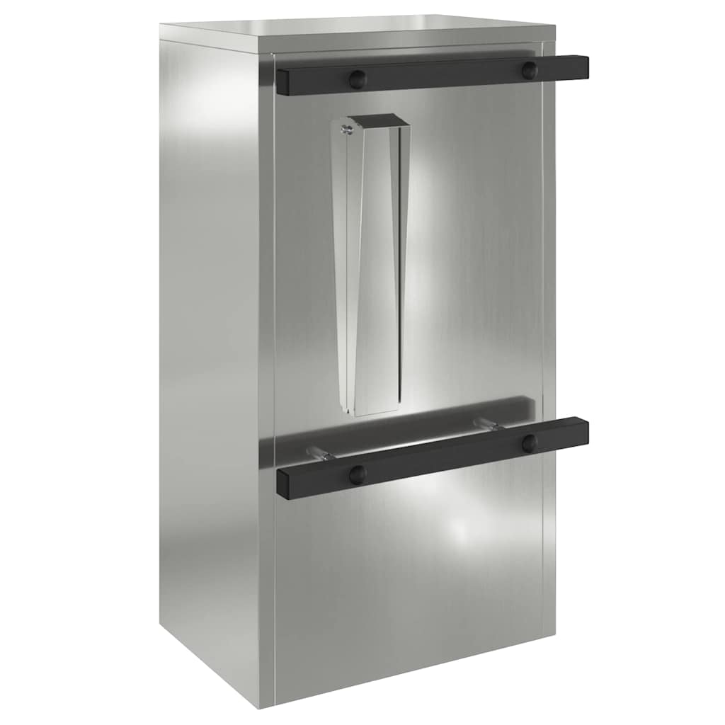 vidaXL cassetta postalepastkastei Nero 30 x 23 x 55 cm Acciaio zincato