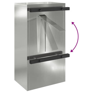 cassetta postalepastkastei Nero 30 x 23 x 55 cm Acciaio zincato 874952