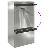 vidaXL cassetta postalepastkastei Nero 30 x 23 x 55 cm Acciaio zincato