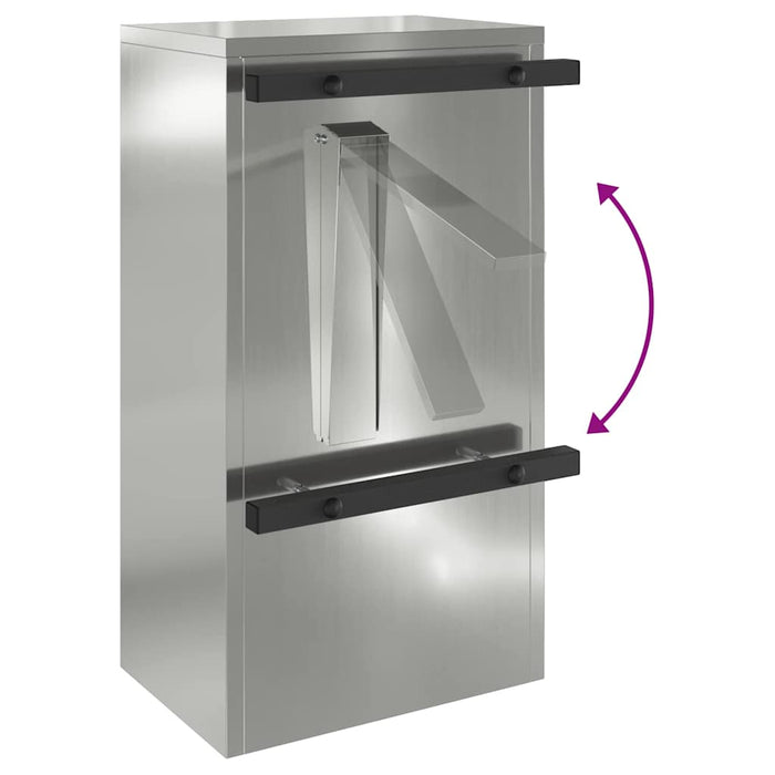 vidaXL cassetta postalepastkastei Nero 30 x 23 x 55 cm Acciaio zincato