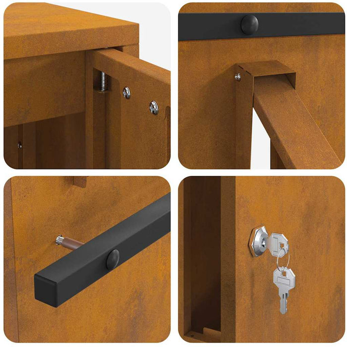 cassetta postalepastkastei Ruggine 30 x 23 x 55 cm 874953