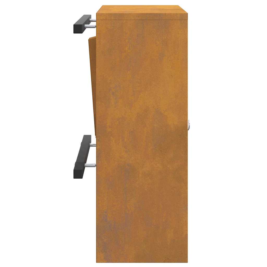 vidaXL cassetta postalepastkastei Ruggine 30 x 23 x 55 cm