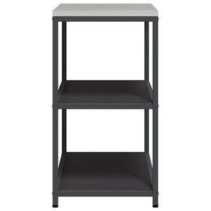 vidaXL Mensola per il deposito in cucina con lo scaffale Nero Acciaio