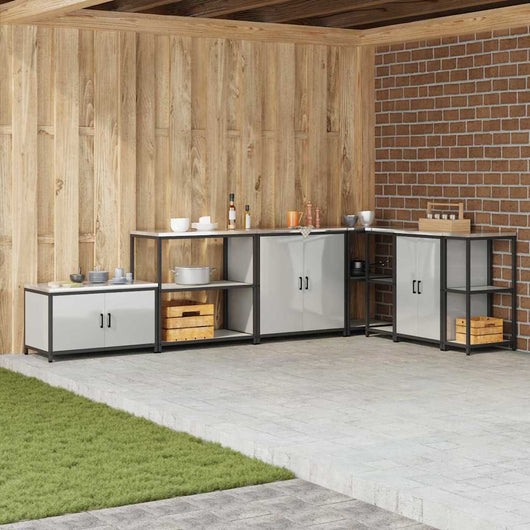 vidaXL Mensola per il deposito in cucina Argento Acciaio zincato