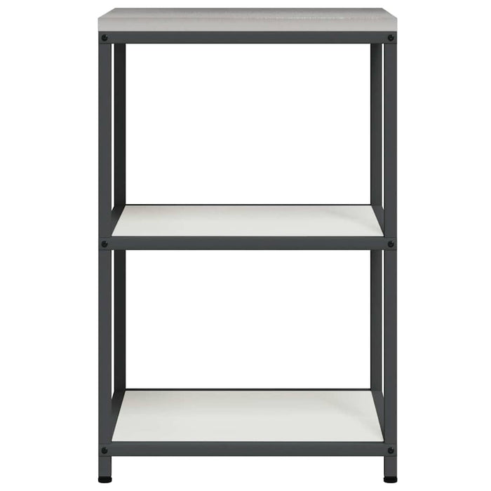 Mensola per il deposito in cucina Bianco Acciaio 874962