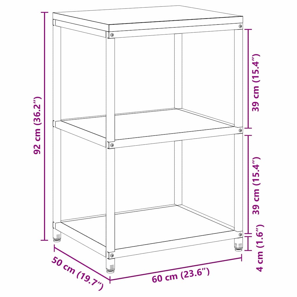 vidaXL Mensola per il deposito in cucina Antracite Acciaio