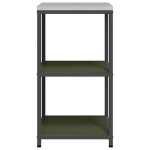 vidaXL Mensola per il deposito in cucina Verde oliva Acciaio
