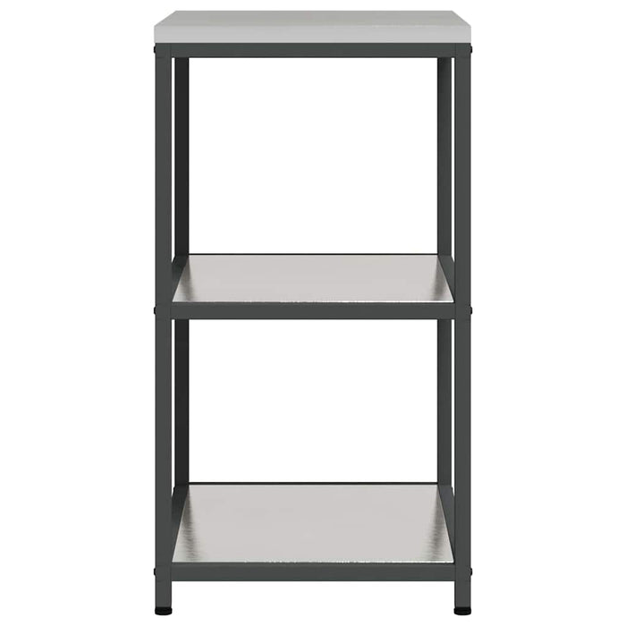 vidaXL Mensola per il deposito in cucina Argento Acciaio inossidabile