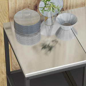 Mensola per il deposito in cucina con lo scaffale Nero Acciaio 874968