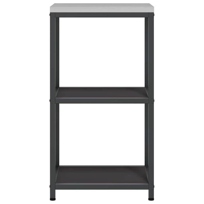 vidaXL Mensola per il deposito in cucina con lo scaffale Nero Acciaio