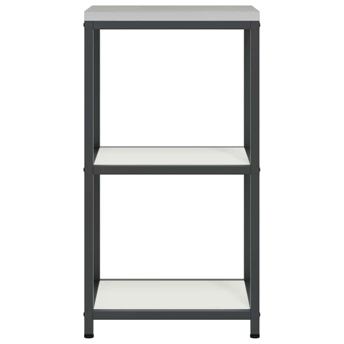 vidaXL Mensola per il deposito in cucina Bianco Acciaio